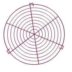 Volette à gâteau ronde en métal rose