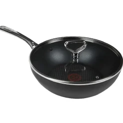 Wok Tefal Reserve Collection tous feux couvercle verre