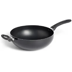 Wok tous feux sauf induction aluminium noir Ø28cm
