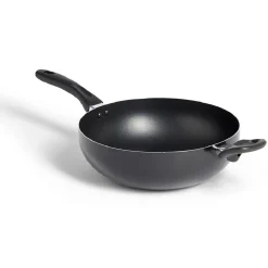 Wok tous feux sauf induction aluminium noir Ø28cm